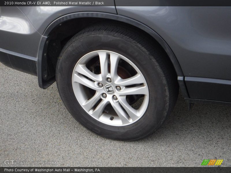 Polished Metal Metallic / Black 2010 Honda CR-V EX AWD