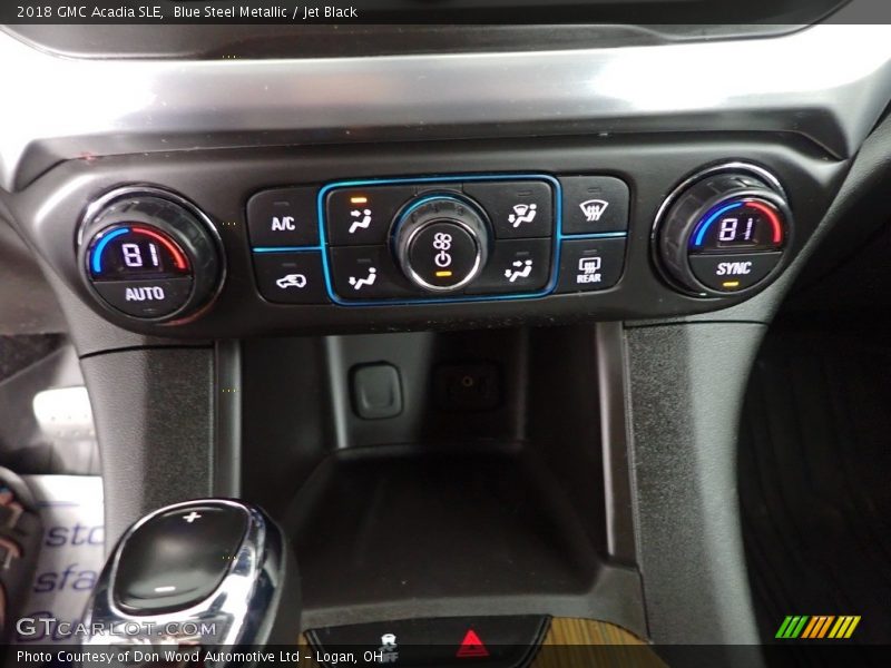 Blue Steel Metallic / Jet Black 2018 GMC Acadia SLE