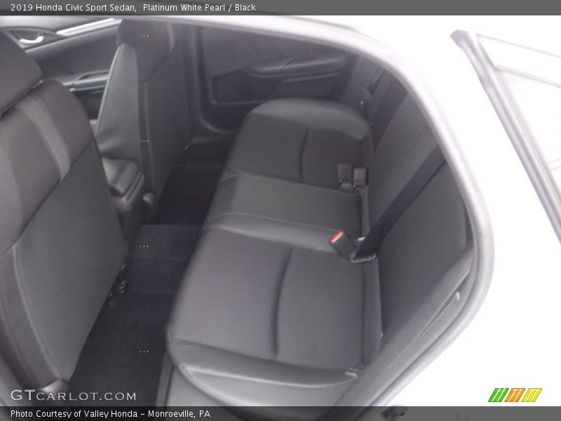 Platinum White Pearl / Black 2019 Honda Civic Sport Sedan