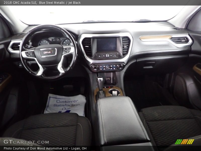 Blue Steel Metallic / Jet Black 2018 GMC Acadia SLE