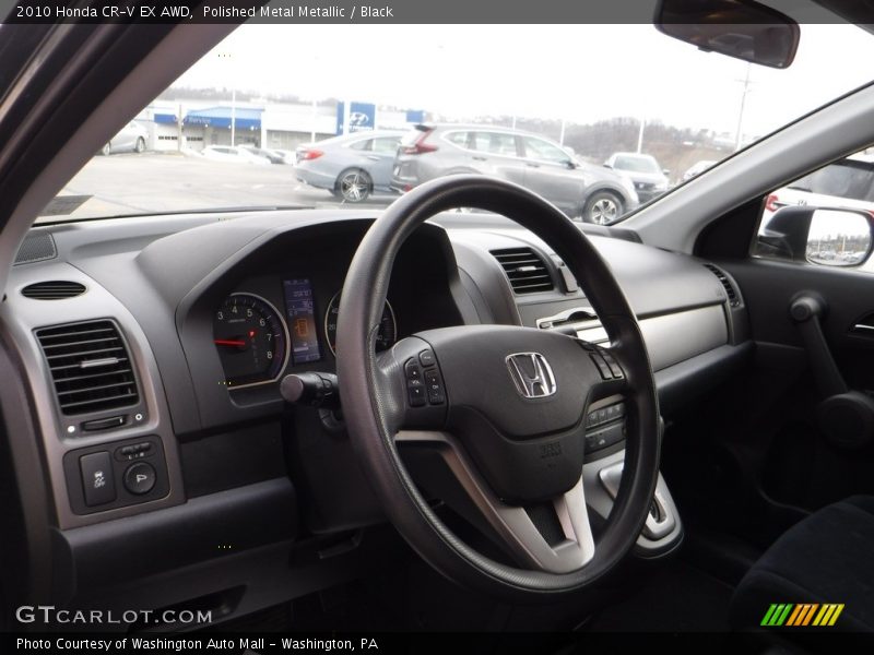 Polished Metal Metallic / Black 2010 Honda CR-V EX AWD