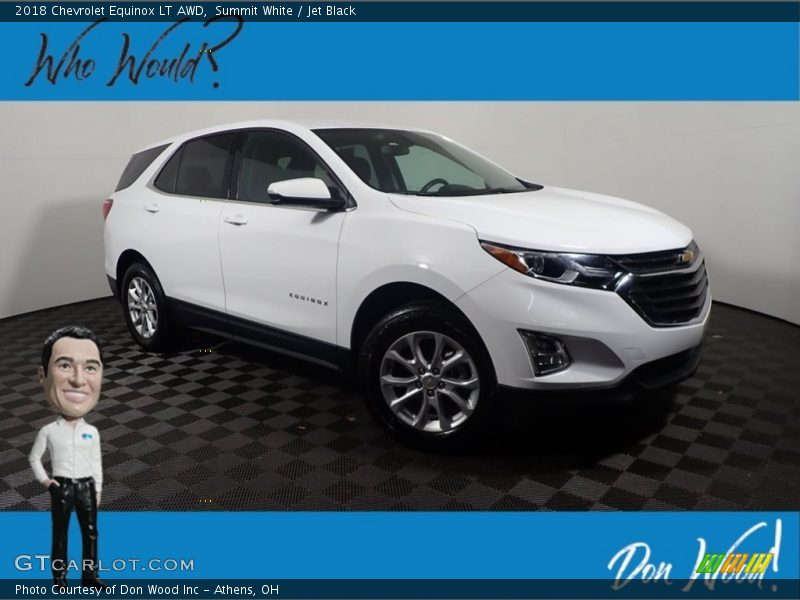 Summit White / Jet Black 2018 Chevrolet Equinox LT AWD