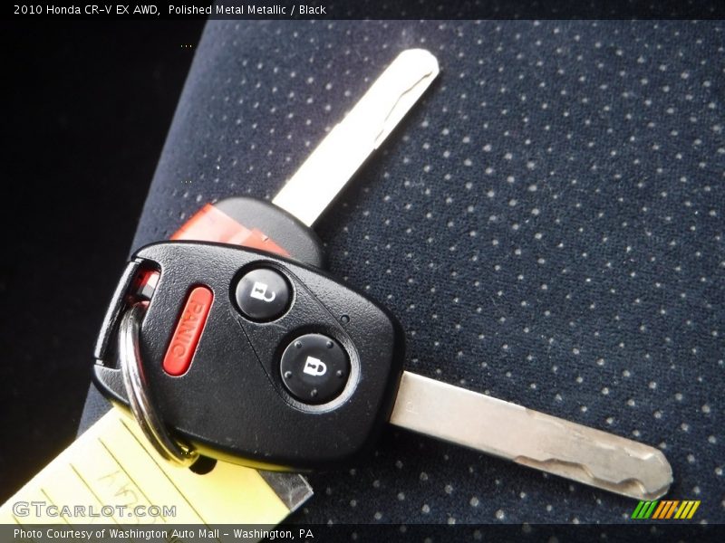 Polished Metal Metallic / Black 2010 Honda CR-V EX AWD