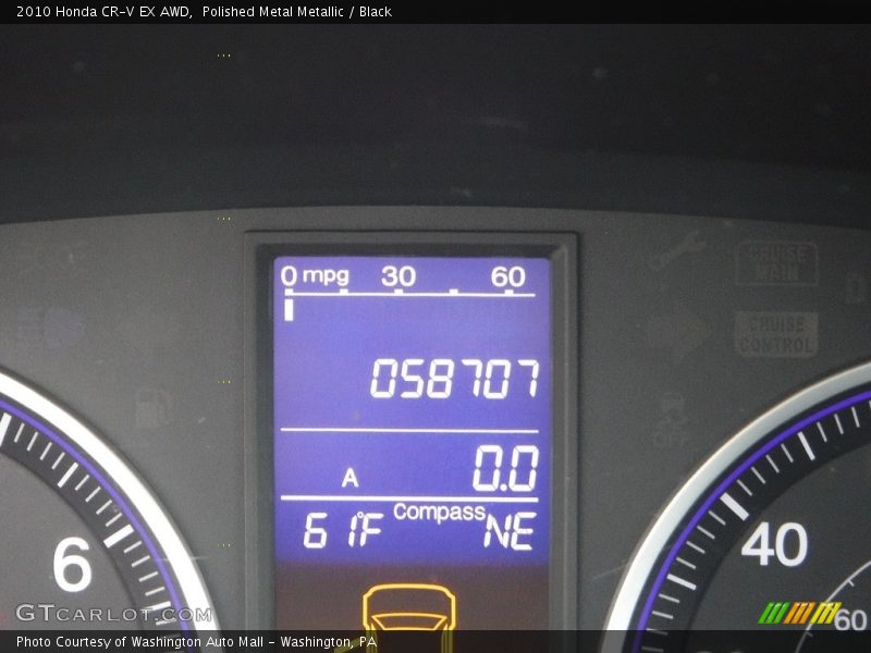 Polished Metal Metallic / Black 2010 Honda CR-V EX AWD
