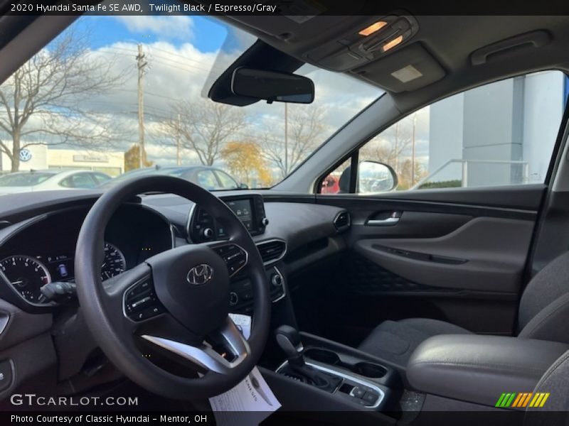 Twilight Black / Espresso/Gray 2020 Hyundai Santa Fe SE AWD