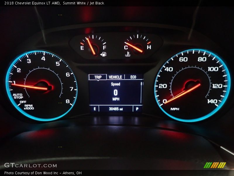 Summit White / Jet Black 2018 Chevrolet Equinox LT AWD