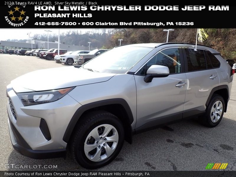 Silver Sky Metallic / Black 2020 Toyota RAV4 LE AWD