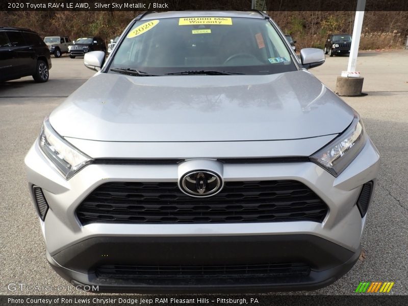 Silver Sky Metallic / Black 2020 Toyota RAV4 LE AWD