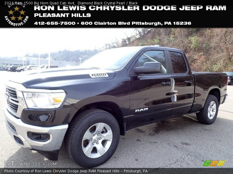 Diamond Black Crystal Pearl / Black 2021 Ram 1500 Big Horn Quad Cab 4x4
