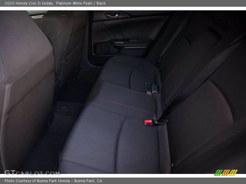 Platinum White Pearl / Black 2020 Honda Civic Si Sedan