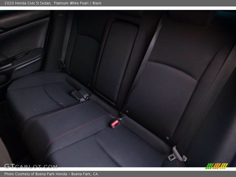 Platinum White Pearl / Black 2020 Honda Civic Si Sedan