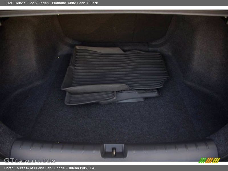 Platinum White Pearl / Black 2020 Honda Civic Si Sedan
