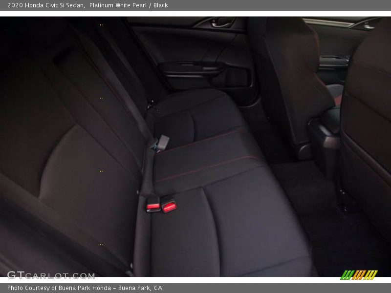 Platinum White Pearl / Black 2020 Honda Civic Si Sedan