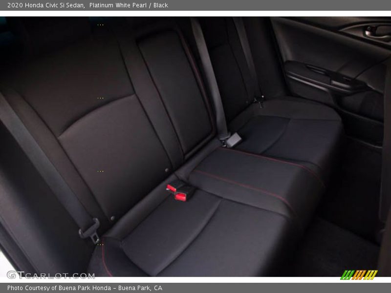 Platinum White Pearl / Black 2020 Honda Civic Si Sedan