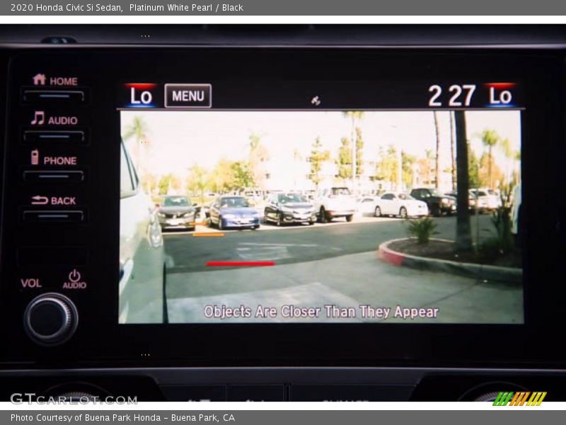 Platinum White Pearl / Black 2020 Honda Civic Si Sedan