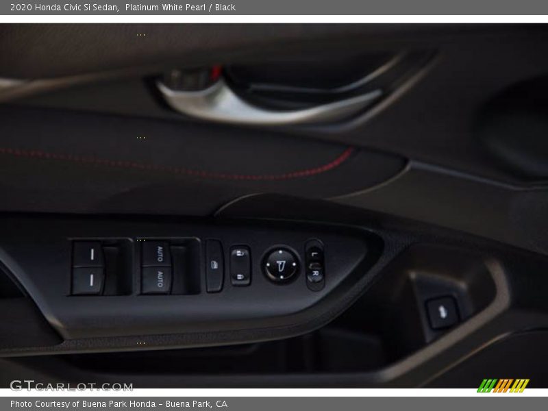 Platinum White Pearl / Black 2020 Honda Civic Si Sedan