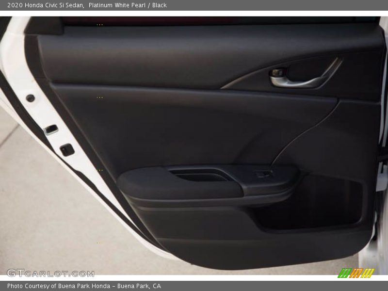 Platinum White Pearl / Black 2020 Honda Civic Si Sedan