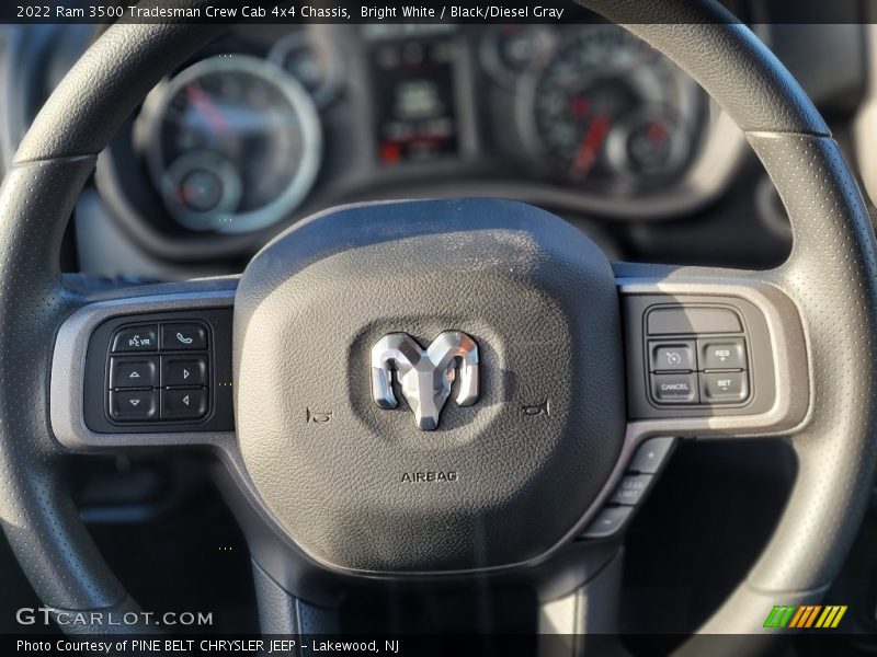Bright White / Black/Diesel Gray 2022 Ram 3500 Tradesman Crew Cab 4x4 Chassis