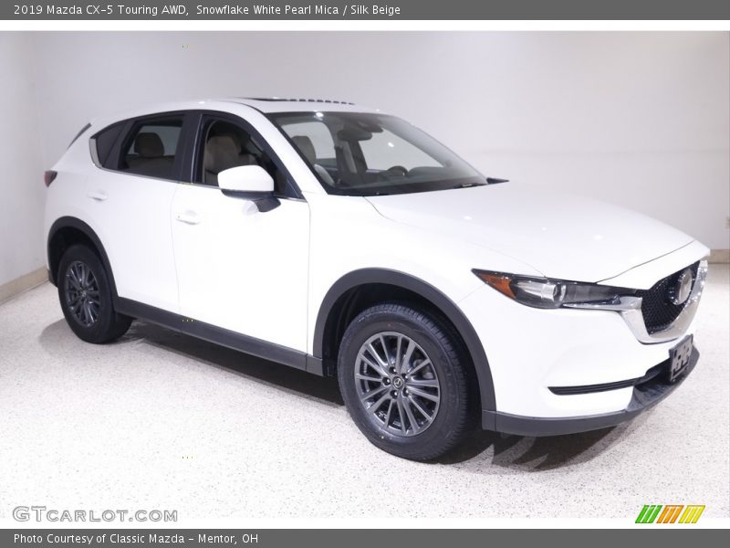 Snowflake White Pearl Mica / Silk Beige 2019 Mazda CX-5 Touring AWD