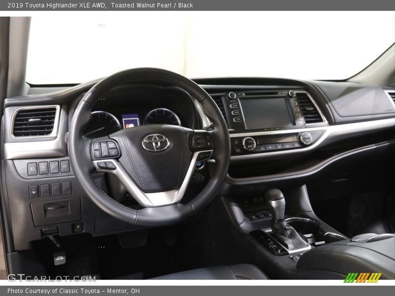 Toasted Walnut Pearl / Black 2019 Toyota Highlander XLE AWD