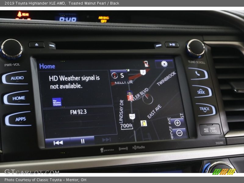 Toasted Walnut Pearl / Black 2019 Toyota Highlander XLE AWD