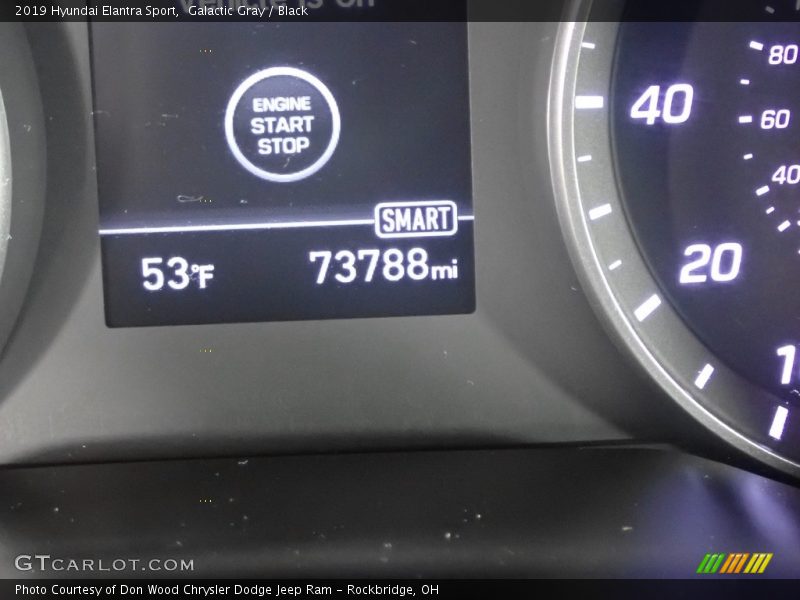 Galactic Gray / Black 2019 Hyundai Elantra Sport