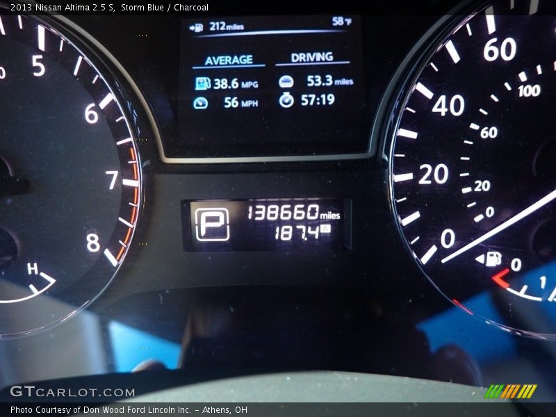 Storm Blue / Charcoal 2013 Nissan Altima 2.5 S