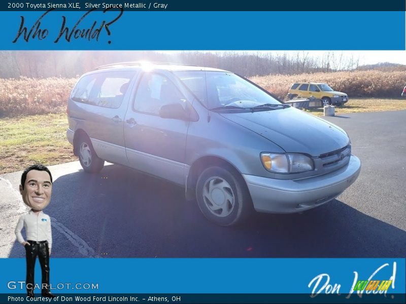 Silver Spruce Metallic / Gray 2000 Toyota Sienna XLE