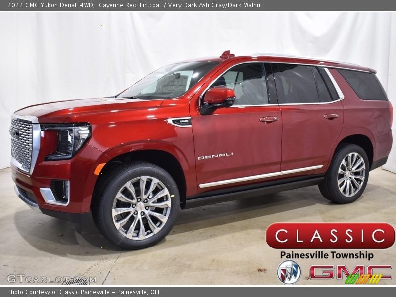 Cayenne Red Tintcoat / Very Dark Ash Gray/Dark Walnut 2022 GMC Yukon Denali 4WD
