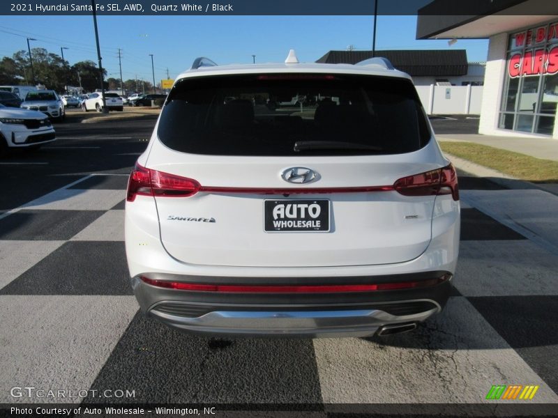 Quartz White / Black 2021 Hyundai Santa Fe SEL AWD
