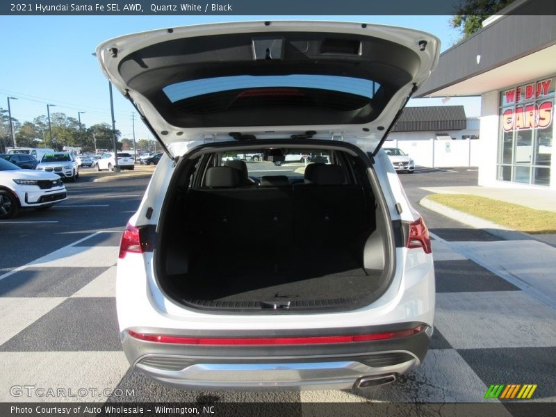 Quartz White / Black 2021 Hyundai Santa Fe SEL AWD