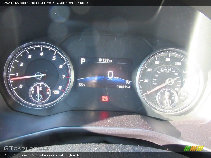 Quartz White / Black 2021 Hyundai Santa Fe SEL AWD