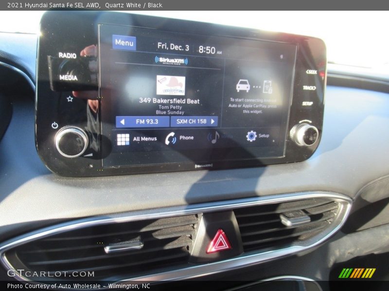 Quartz White / Black 2021 Hyundai Santa Fe SEL AWD