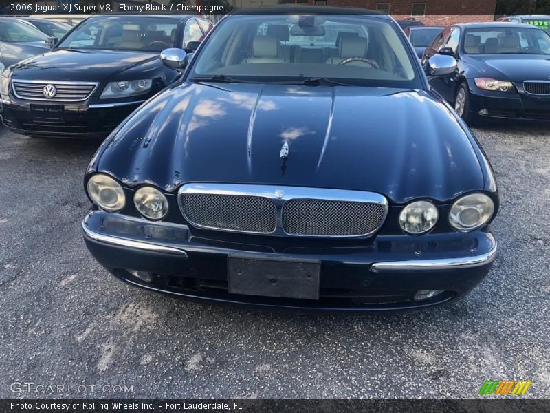 Ebony Black / Champagne 2006 Jaguar XJ Super V8