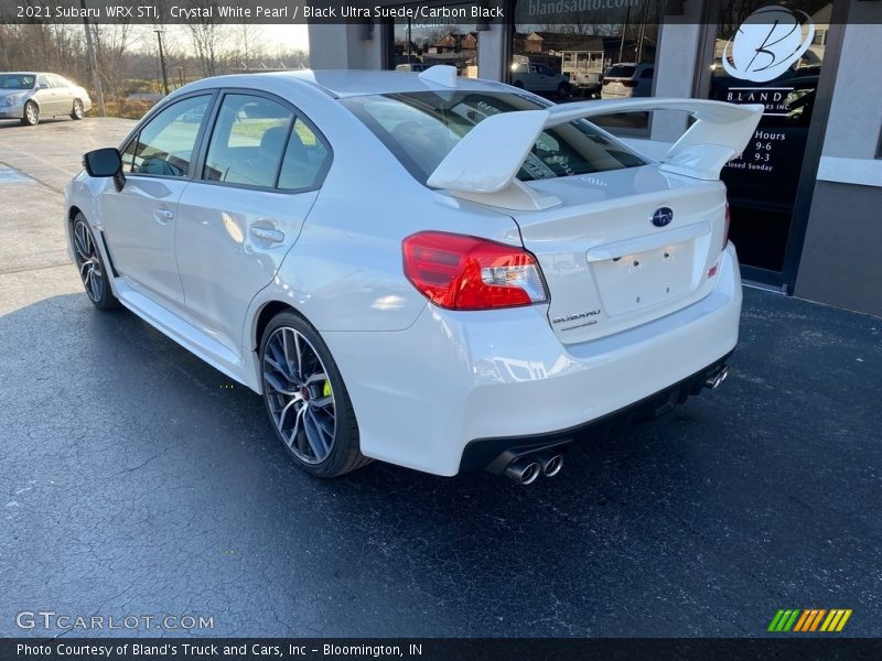 Crystal White Pearl / Black Ultra Suede/Carbon Black 2021 Subaru WRX STI