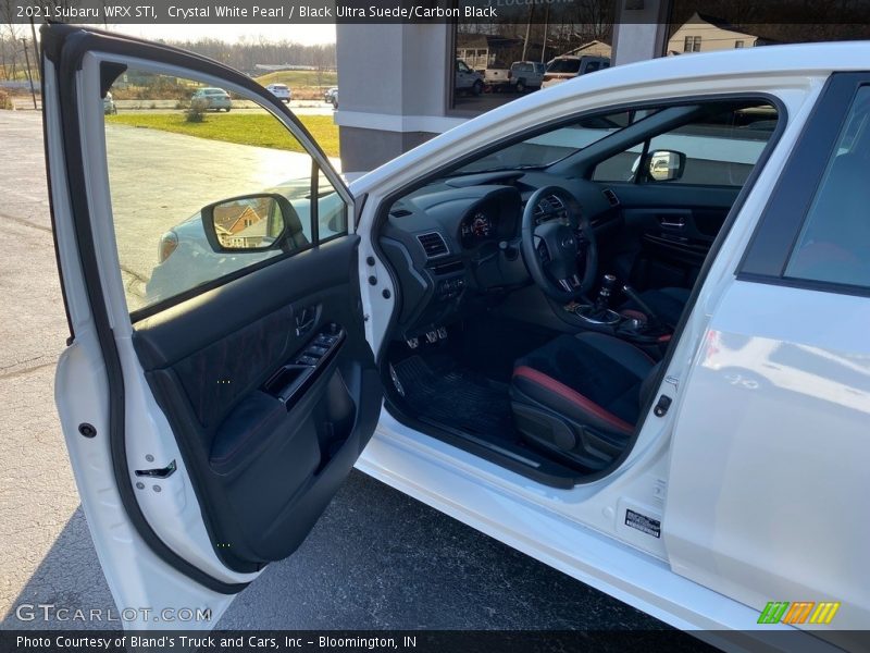 Crystal White Pearl / Black Ultra Suede/Carbon Black 2021 Subaru WRX STI