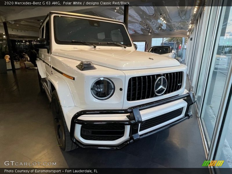 Polar White / designo Classic Red/Black 2020 Mercedes-Benz G 63 AMG