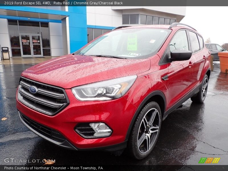 Ruby Red / Chromite Gray/Charcoal Black 2019 Ford Escape SEL 4WD