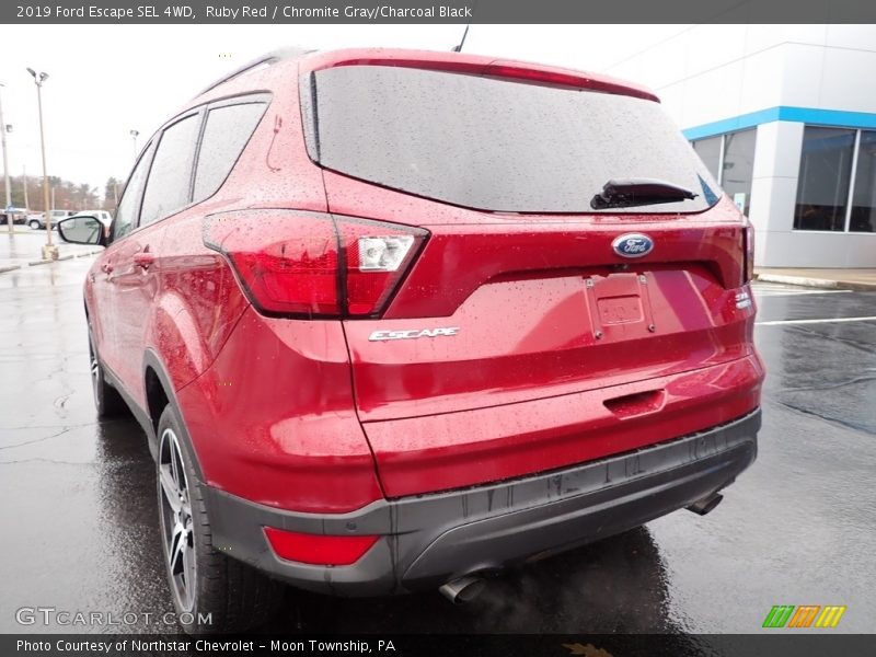 Ruby Red / Chromite Gray/Charcoal Black 2019 Ford Escape SEL 4WD