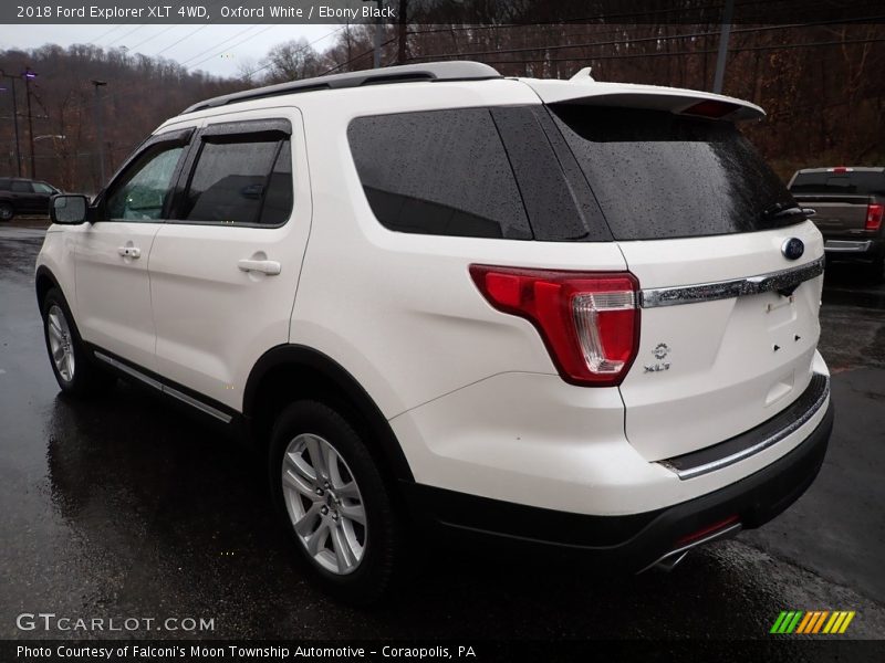 Oxford White / Ebony Black 2018 Ford Explorer XLT 4WD