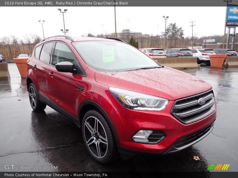 Ruby Red / Chromite Gray/Charcoal Black 2019 Ford Escape SEL 4WD