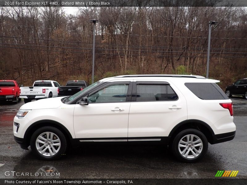 Oxford White / Ebony Black 2018 Ford Explorer XLT 4WD