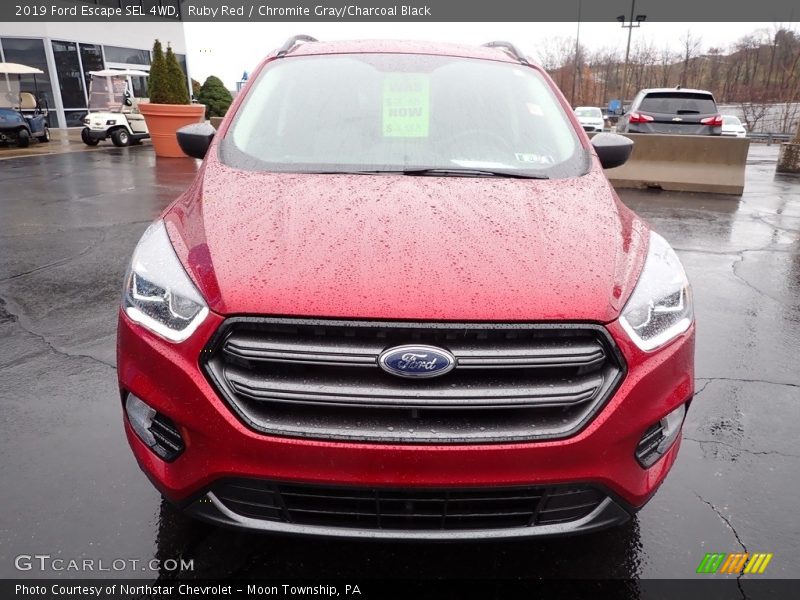 Ruby Red / Chromite Gray/Charcoal Black 2019 Ford Escape SEL 4WD