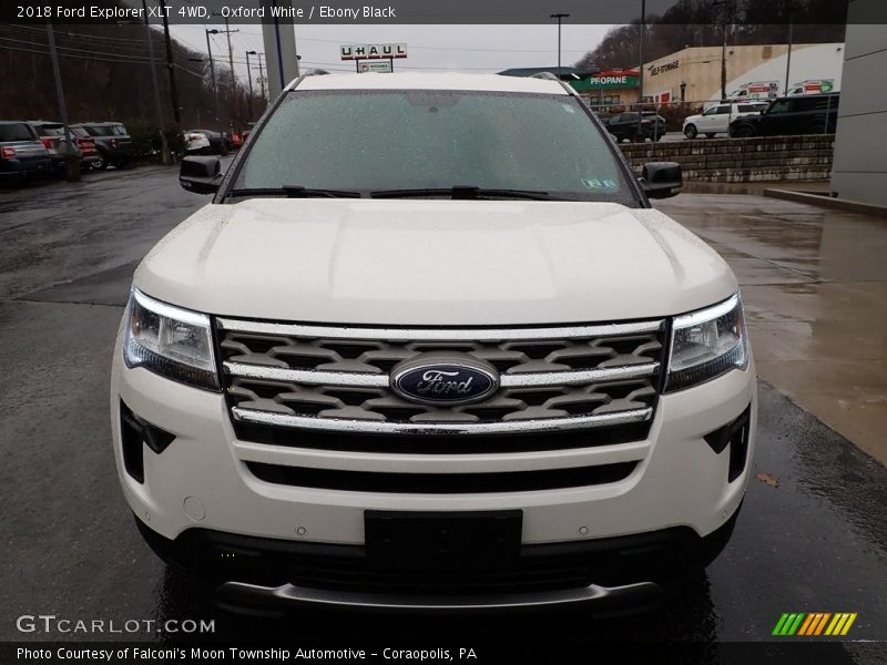 Oxford White / Ebony Black 2018 Ford Explorer XLT 4WD