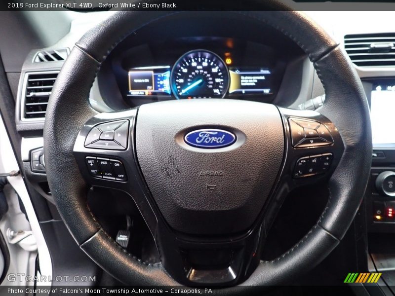 Oxford White / Ebony Black 2018 Ford Explorer XLT 4WD