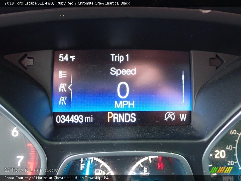 Ruby Red / Chromite Gray/Charcoal Black 2019 Ford Escape SEL 4WD