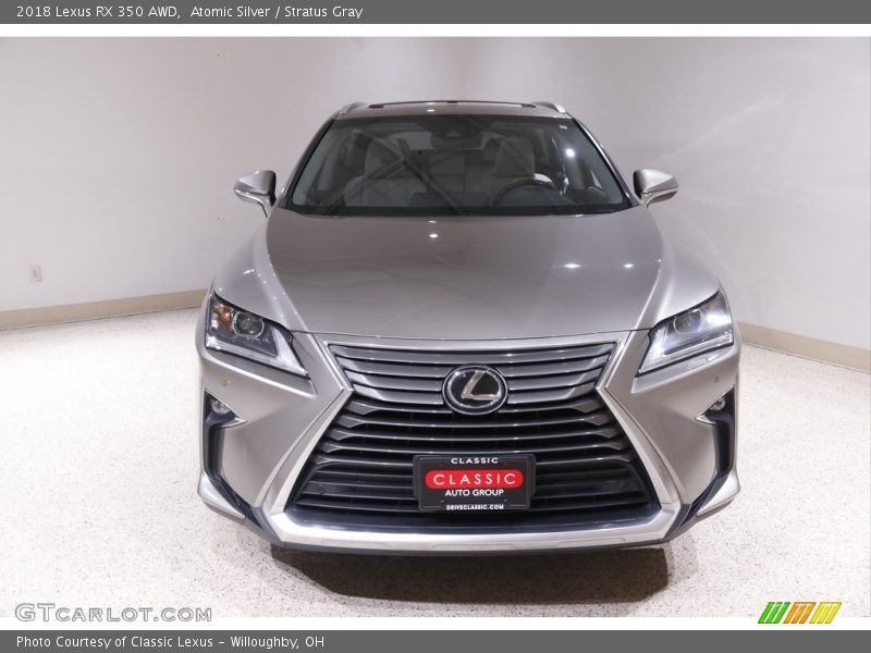 Atomic Silver / Stratus Gray 2018 Lexus RX 350 AWD