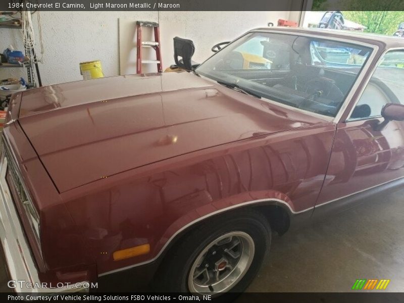 Light Maroon Metallic / Maroon 1984 Chevrolet El Camino