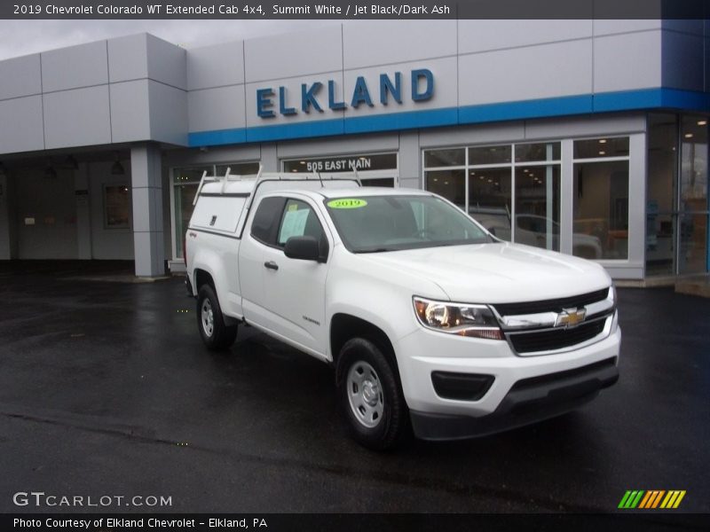 Summit White / Jet Black/Dark Ash 2019 Chevrolet Colorado WT Extended Cab 4x4