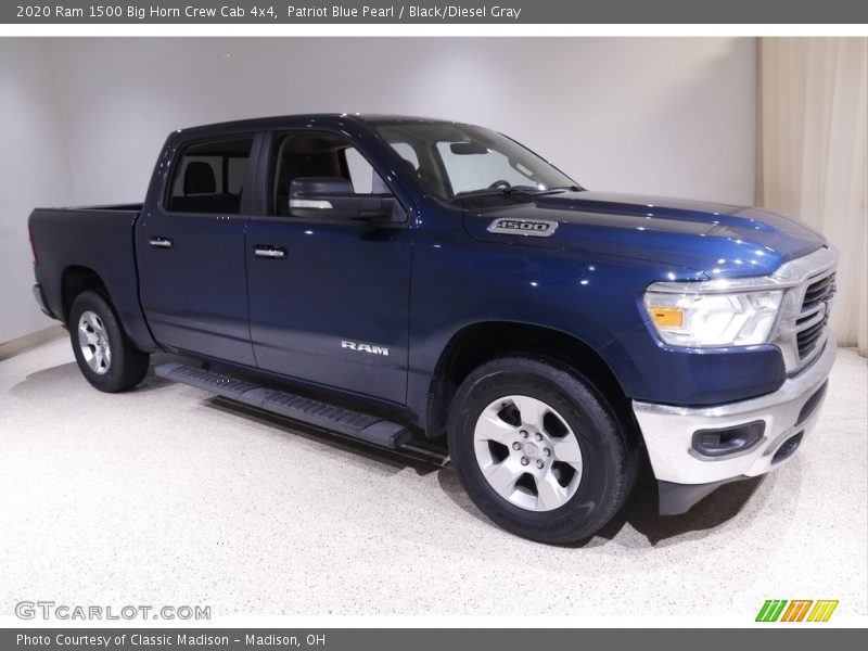 Patriot Blue Pearl / Black/Diesel Gray 2020 Ram 1500 Big Horn Crew Cab 4x4